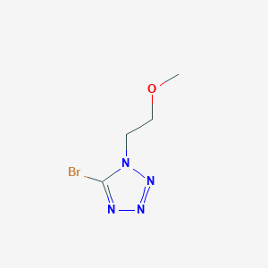 molecular formula C4H7BrN4O B2978424 5-bromo-1-(2-methoxyethyl)-1H-1,2,3,4-tetrazole CAS No. 1373247-68-7