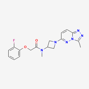 molecular formula C18H19FN6O2 B2978437 2-(2-fluorophenoxy)-N-methyl-N-(1-(3-methyl-[1,2,4]triazolo[4,3-b]pyridazin-6-yl)azetidin-3-yl)acetamide CAS No. 2320687-03-2