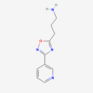 3-[3-(Pyridin-3-yl)-1,2,4-oxadiazol-5-yl]propan-1-amine