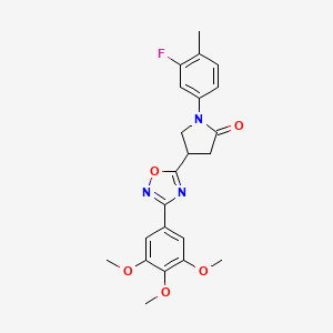 1-(3-Fluoro-4-methylphenyl)-4-[3-(3,4,5-trimethoxyphenyl)-1,2,4-oxadiazol-5-yl]-2-pyrrolidinone