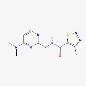 N-((4-(dimethylamino)pyrimidin-2-yl)methyl)-4-methyl-1,2,3-thiadiazole-5-carboxamide