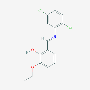 molecular formula C15H13Cl2NO2 B2978466 2-{(E)-[(2,5-dichlorophenyl)imino]methyl}-6-ethoxyphenol CAS No. 1232818-91-5