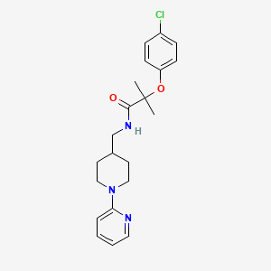 2-(4-chlorophenoxy)-2-methyl-N-((1-(pyridin-2-yl)piperidin-4-yl)methyl)propanamide