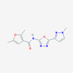 2,5-dimethyl-N-(5-(1-methyl-1H-pyrazol-3-yl)-1,3,4-oxadiazol-2-yl)furan-3-carboxamide