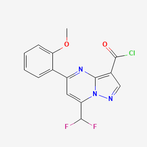 7-(Difluoromethyl)-5-(2-methoxyphenyl)pyrazolo[1,5-a]pyrimidine-3-carbonyl chloride
