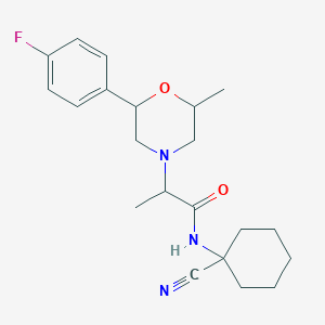 N-(1-Cyanocyclohexyl)-2-[2-(4-fluorophenyl)-6-methylmorpholin-4-yl]propanamide