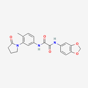 N1-(benzo[d][1,3]dioxol-5-yl)-N2-(4-methyl-3-(2-oxopyrrolidin-1-yl)phenyl)oxalamide