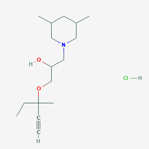 1-(3,5-Dimethylpiperidin-1-yl)-3-((3-methylpent-1-yn-3-yl)oxy)propan-2-ol hydrochloride