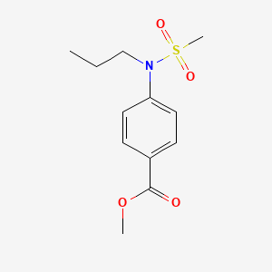 molecular formula C12H17NO4S B2978501 4-(N-丙基甲磺酰胺基)苯甲酸甲酯 CAS No. 163430-69-1