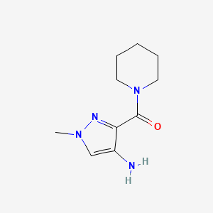 molecular formula C10H16N4O B2978508 Methanone,(4-amino-1-methyl-1H-pyrazol-3-yl)-1-piperidinyl- CAS No. 1163715-35-2