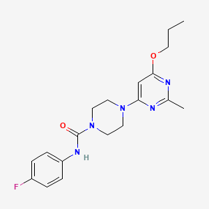 molecular formula C19H24FN5O2 B2978511 N-(4-fluorophenyl)-4-(2-methyl-6-propoxypyrimidin-4-yl)piperazine-1-carboxamide CAS No. 946372-66-3
