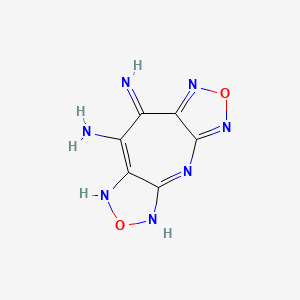 molecular formula C6H5N7O2 B2978512 3H-Bis[1,2,5]oxadiazolo[3,4-b:3',4'-f]azepine-8,9-diamine CAS No. 1423014-98-5