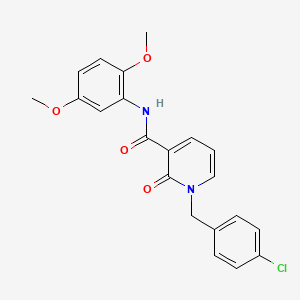molecular formula C21H19ClN2O4 B2978514 1-(4-chlorobenzyl)-N-(2,5-dimethoxyphenyl)-2-oxo-1,2-dihydropyridine-3-carboxamide CAS No. 941903-05-5