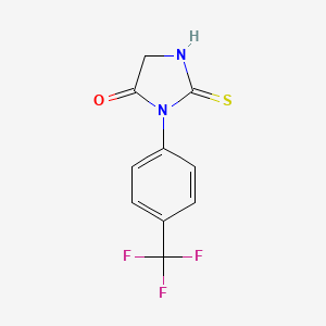 molecular formula C10H7F3N2OS B2978517 2-Sulfanylidene-3-[4-(trifluoromethyl)phenyl]imidazolidin-4-one CAS No. 338773-10-7