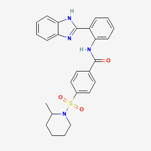N-[2-(1H-benzimidazol-2-yl)phenyl]-4-(2-methylpiperidin-1-yl)sulfonylbenzamide