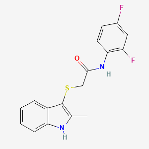 N-(2,4-difluorophenyl)-2-((2-methyl-1H-indol-3-yl)thio)acetamide