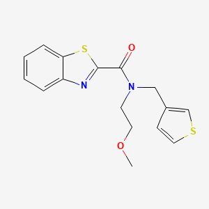 molecular formula C16H16N2O2S2 B2978523 N-(2-甲氧基乙基)-N-(噻吩-3-基甲基)苯并[d]噻唑-2-甲酰胺 CAS No. 1219906-61-2