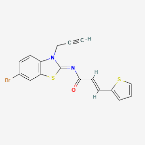 molecular formula C17H11BrN2OS2 B2978526 (2E,NZ)-N-(6-bromo-3-(prop-2-yn-1-yl)benzo[d]thiazol-2(3H)-ylidene)-3-(thiophen-2-yl)acrylamide CAS No. 865181-35-7