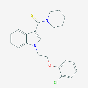 molecular formula C22H23ClN2OS B297853 1-[2-(2-chlorophenoxy)ethyl]-3-(piperidin-1-ylcarbonothioyl)-1H-indole 