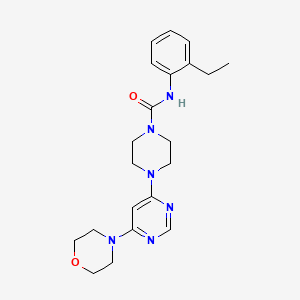 molecular formula C21H28N6O2 B2978542 N-(2-ethylphenyl)-4-(6-morpholinopyrimidin-4-yl)piperazine-1-carboxamide CAS No. 1203069-60-6
