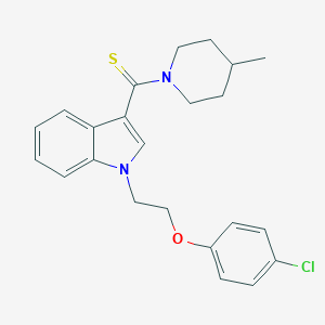molecular formula C23H25ClN2OS B297855 {1-[2-(4-chlorophenoxy)ethyl]-1H-indol-3-yl}(4-methylpiperidin-1-yl)methanethione 