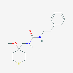 molecular formula C16H24N2O2S B2978552 1-((4-methoxytetrahydro-2H-thiopyran-4-yl)methyl)-3-phenethylurea CAS No. 2034590-05-9