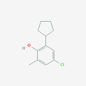 molecular formula C12H15ClO B2978555 4-Chloro-2-cyclopentyl-6-methylphenol CAS No. 2580249-52-9