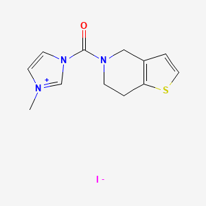 3-methyl-1-{4H,5H,6H,7H-thieno[3,2-c]pyridine-5-carbonyl}-1H-imidazol-3-ium iodide