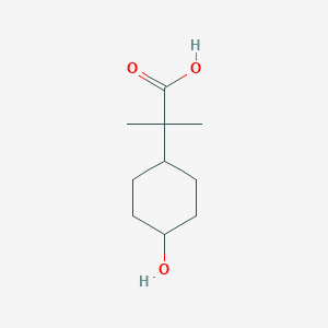 molecular formula C10H18O3 B2978566 2-(4-Hydroxycyclohexyl)-2-methylpropanoic acid CAS No. 861451-23-2