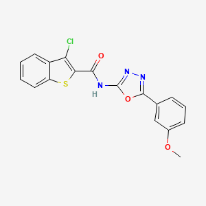 3-chloro-N-[5-(3-methoxyphenyl)-1,3,4-oxadiazol-2-yl]-1-benzothiophene-2-carboxamide