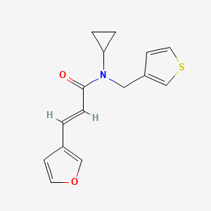molecular formula C15H15NO2S B2978572 (E)-N-cyclopropyl-3-(furan-3-yl)-N-(thiophen-3-ylmethyl)acrylamide CAS No. 1798423-20-7