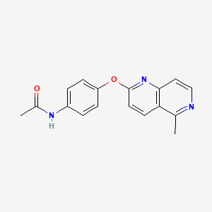 molecular formula C17H15N3O2 B2978582 N-{4-[(5-甲基[1,6]萘啶-2-基)氧基]苯基}乙酰胺 CAS No. 478043-25-3