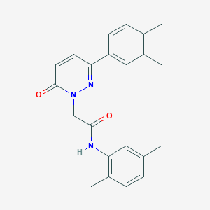 molecular formula C22H23N3O2 B2978589 N-(2,5-二甲基苯基)-2-[3-(3,4-二甲基苯基)-6-氧代嘧啶-1-基]乙酰胺 CAS No. 922953-04-6