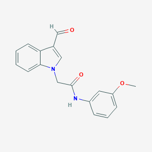 molecular formula C18H16N2O3 B297859 2-(3-formyl-1H-indol-1-yl)-N-(3-methoxyphenyl)acetamide 