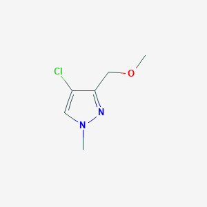molecular formula C6H9ClN2O B2978596 4-chloro-3-(methoxymethyl)-1-methyl-1H-pyrazole CAS No. 1856083-87-8