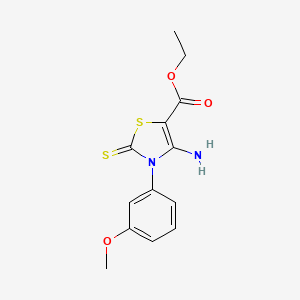 Ethyl 4-amino-3-(3-methoxyphenyl)-2-thioxo-2,3-dihydro-1,3-thiazole-5-carboxylate