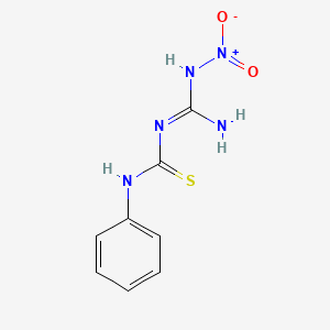 molecular formula C8H9N5O2S B2978607 3-(N-nitrocarbamimidoyl)-1-phenylthiourea CAS No. 90223-75-9
