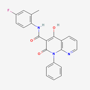 molecular formula C22H16FN3O3 B2978616 N-(4-fluoro-2-methylphenyl)-4-hydroxy-2-oxo-1-phenyl-1,2-dihydro-1,8-naphthyridine-3-carboxamide CAS No. 1251708-83-4