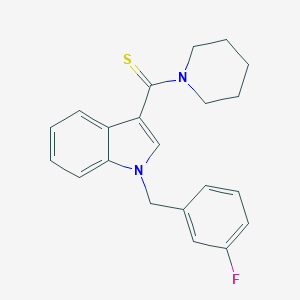 molecular formula C21H21FN2S B297862 1-(3-fluorobenzyl)-3-(1-piperidinylcarbothioyl)-1H-indole 
