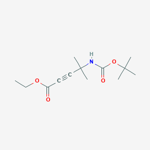 molecular formula C13H21NO4 B2978624 Ethyl 4-{[(tert-butoxy)carbonyl]amino}-4-methylpent-2-ynoate CAS No. 1260743-13-2
