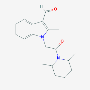 molecular formula C19H24N2O2 B297863 1-[2-(2,6-dimethyl-1-piperidinyl)-2-oxoethyl]-2-methyl-1H-indole-3-carbaldehyde 