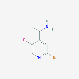 molecular formula C7H8BrFN2 B2978635 1-(2-Bromo-5-fluoropyridin-4-yl)ethanamine CAS No. 2168851-05-4