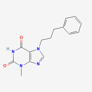 molecular formula C15H16N4O2 B2978647 3-methyl-7-(3-phenylpropyl)-1H-purine-2,6(3H,7H)-dione CAS No. 797813-16-2