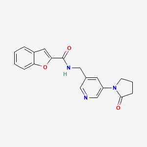 N-((5-(2-oxopyrrolidin-1-yl)pyridin-3-yl)methyl)benzofuran-2-carboxamide
