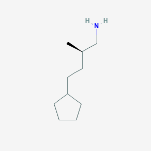 molecular formula C10H21N B2978649 (2R)-4-Cyclopentyl-2-methylbutan-1-amine CAS No. 2248186-69-6