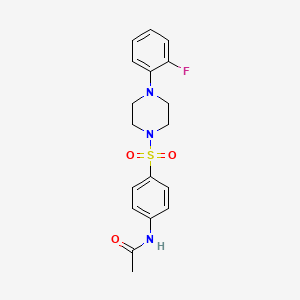 molecular formula C18H20FN3O3S B2978651 N-(4-{[4-(2-氟苯基)哌嗪-1-基]磺酰基}苯基)乙酰胺 CAS No. 432020-83-2