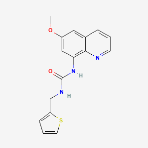 molecular formula C16H15N3O2S B2978658 1-(6-Methoxyquinolin-8-yl)-3-(thiophen-2-ylmethyl)urea CAS No. 1207023-48-0