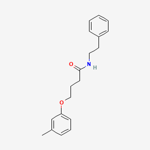 molecular formula C19H23NO2 B2978660 4-(3-methylphenoxy)-N-(2-phenylethyl)butanamide CAS No. 432519-88-5