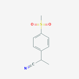 molecular formula C10H11NO2S B2978665 2-(4-Methanesulfonylphenyl)propanenitrile CAS No. 462637-49-6