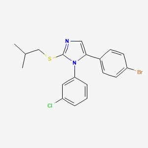 5-(4-bromophenyl)-1-(3-chlorophenyl)-2-(isobutylthio)-1H-imidazole